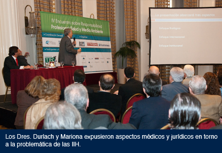Dres. Durlach y Mariona exponen aspectos mdicos y jurdicos en torno a la problemtica de las IIH.