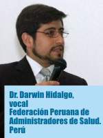Dr. Darwin Hidalgo, vocal de la Federacin Peruana de Administradores de Salud. Per.