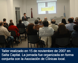 Taller realizado en 15 de noviembre de 2007 en Salta Capital